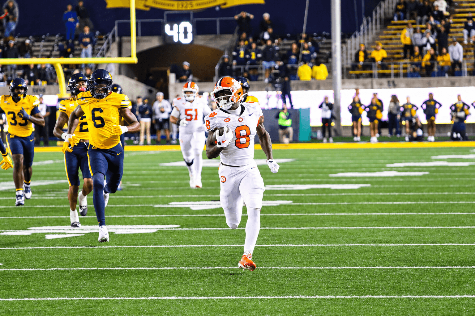 ONE PUNT FLIPPED BERKELEY: CLEMSON 24, CAL 10
